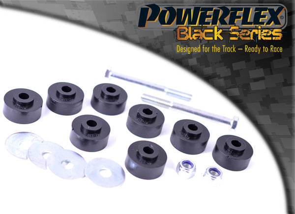 Bucsa poliuretan Powerflex exterioara suport bara stabilizatoare fata (Negru) - Renault Clio