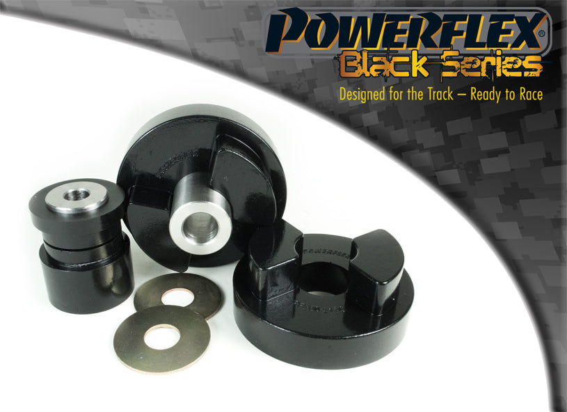 Kit bucse poliuretan Powerflex tampon motor inferior (dogbone rasucit) - Renault Clio 2 / 2 RS - Negru