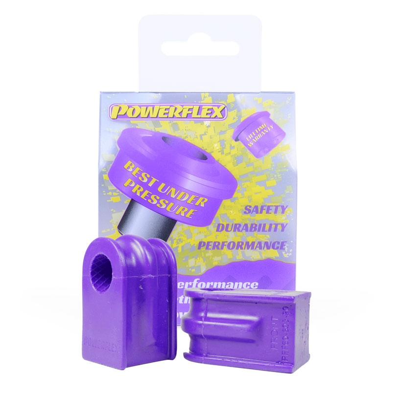 Bucse poliuretan Powerflex bara stabilizatoare fata 20mm - Renault Clio 3 / 3 RS - Mov (2 buc)