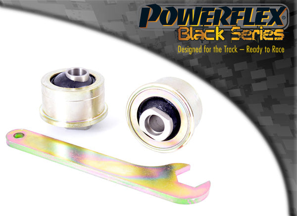 Bucsa poliuretan Powerflex spate brat fata (anti-ridicare, offset caster reglabil) (Negru) - Subaru Forester (SJ), Legacy (BL/BPS, BP)