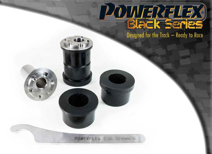 Bucsa poliuretan Powerflex fata brat fata (camber reglabil) (Negru) - Suzuki Swift