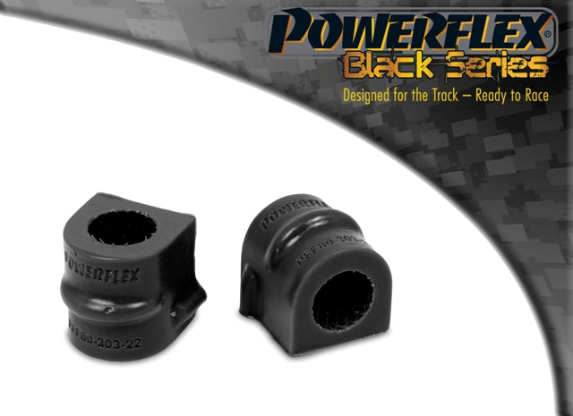 Bucse poliuretan Powerflex suport bara stabilizatoare fata 20mm - Opel Kadett D / E - Negru (2 buc)