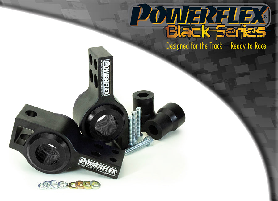 Bucsa poliuretan Powerflex spate brat fata (offset caster, anti-ridicare) (Negru) - Audi A3/S3/RS3, Seat Altea/Leon/Toledo, Skoda Octavia, Volkswagen Golf/Jetta/Scirocco