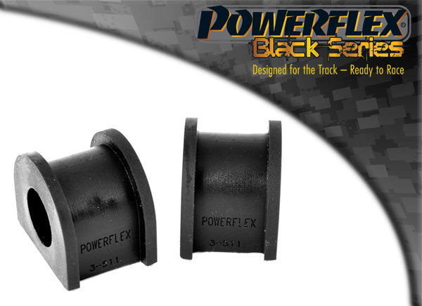 Bucsa poliuretan Powerflex suport bara stabilizatoare spate 16mm (Negru) - Audi 80, Seat Leon, Skoda Octavia, Volkswagen Golf
