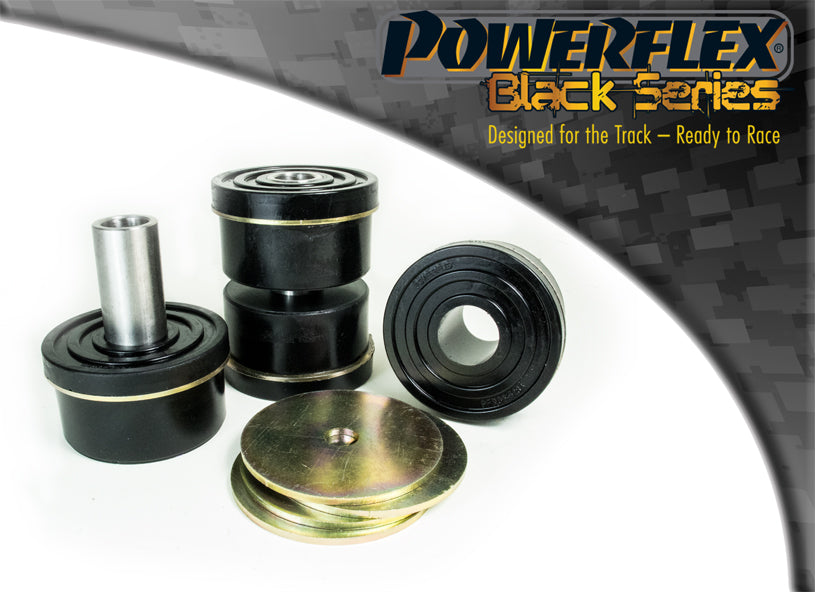 Bucsa poliuretan Powerflex spate suport subcadru spate (Negru) - Audi A3/S3/RS3/TT, Seat Altea, Skoda Octavia, Volkswagen Golf/Tiguan