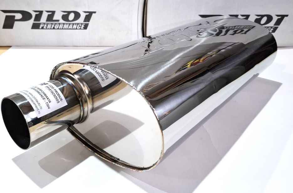 Toba Esapament Inox PILOT Performance Silentioasa Ovala Cu Camera Interioara
