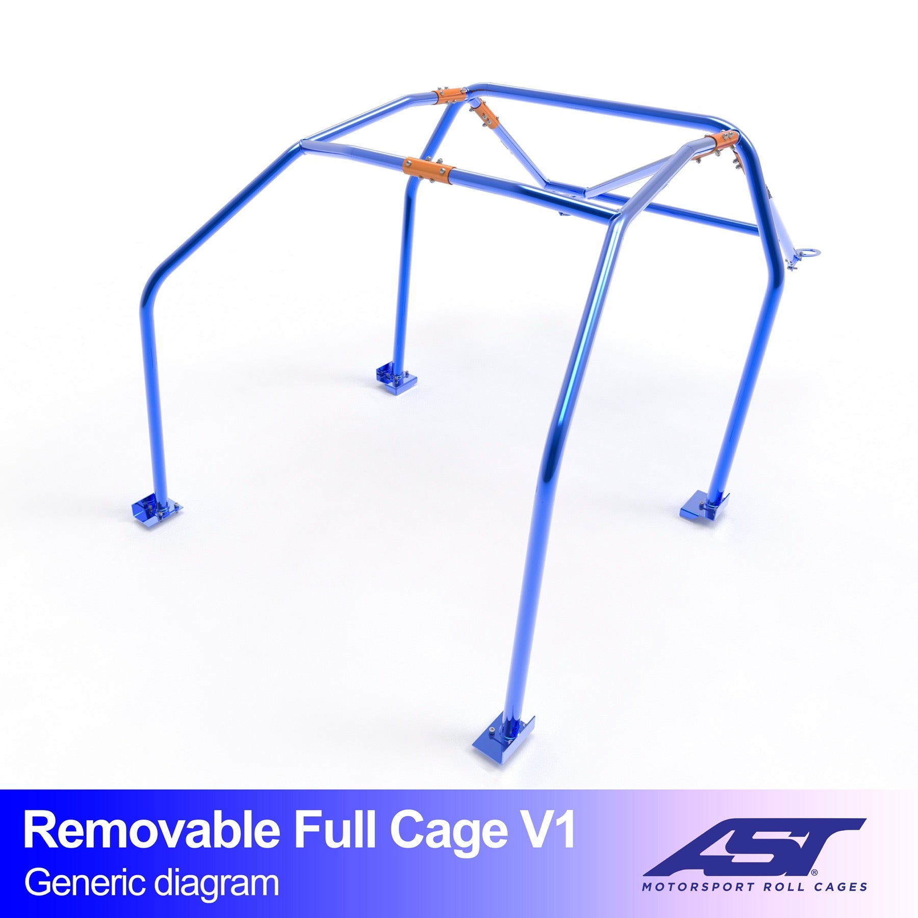 AST Full Cage V1 6-puncte (Bolt-In) pentru RENAULT Megane II 3 usi Hatchback