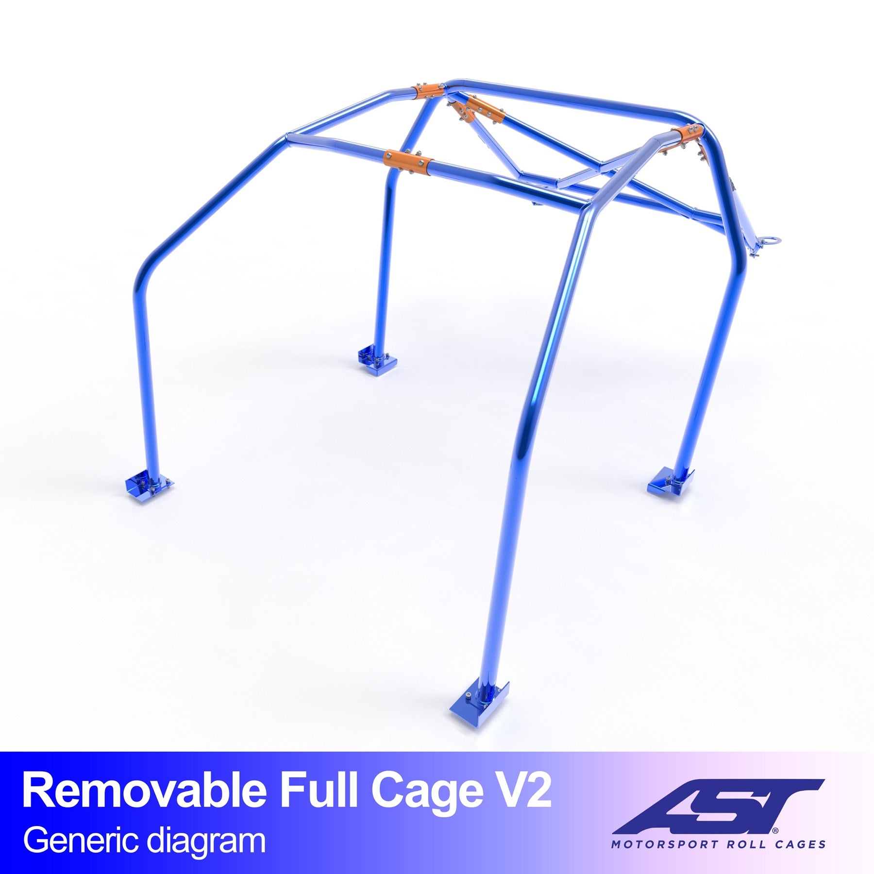 AST Full Cage V2 6-puncte (Bolt-In) pentru CITROËN ZX 3 usi Hatchback