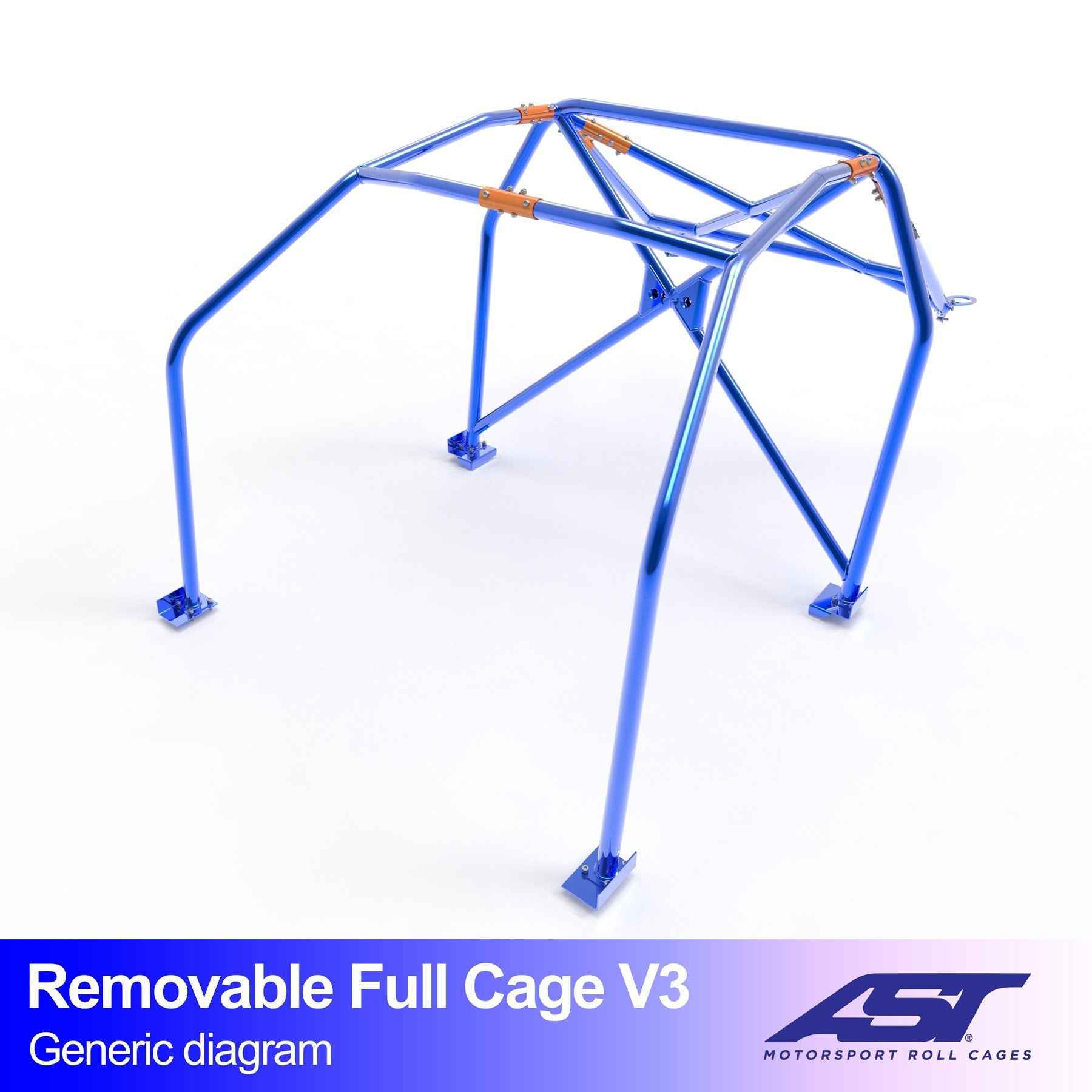AST Full Cage V3 6-puncte (Bolt-In) pentru RENAULT Megane II 3 usi Hatchback