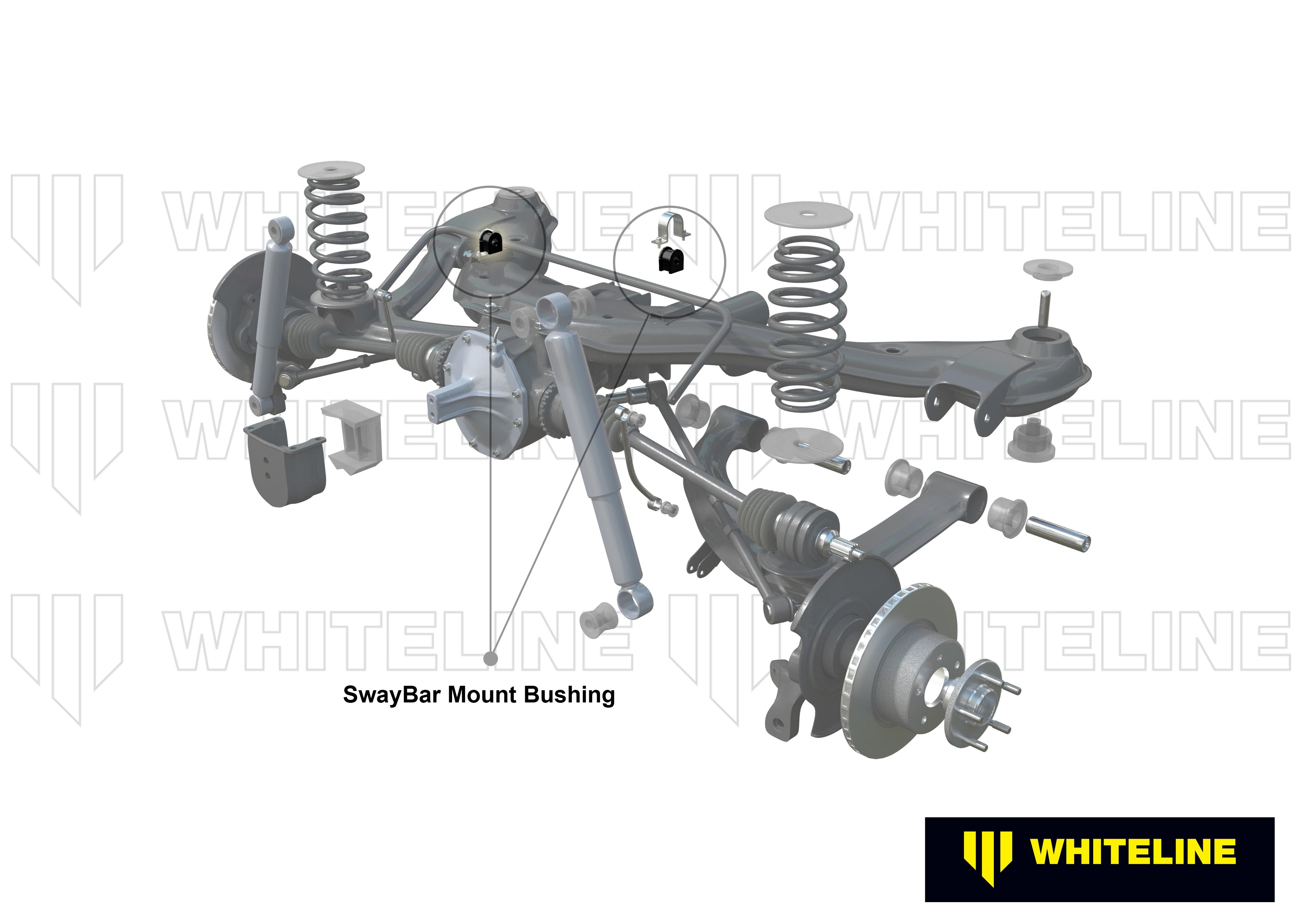 Set bucse suport bara stabilizatoare 14.5mm Whiteline pentru BMW Seria 3 - W22184