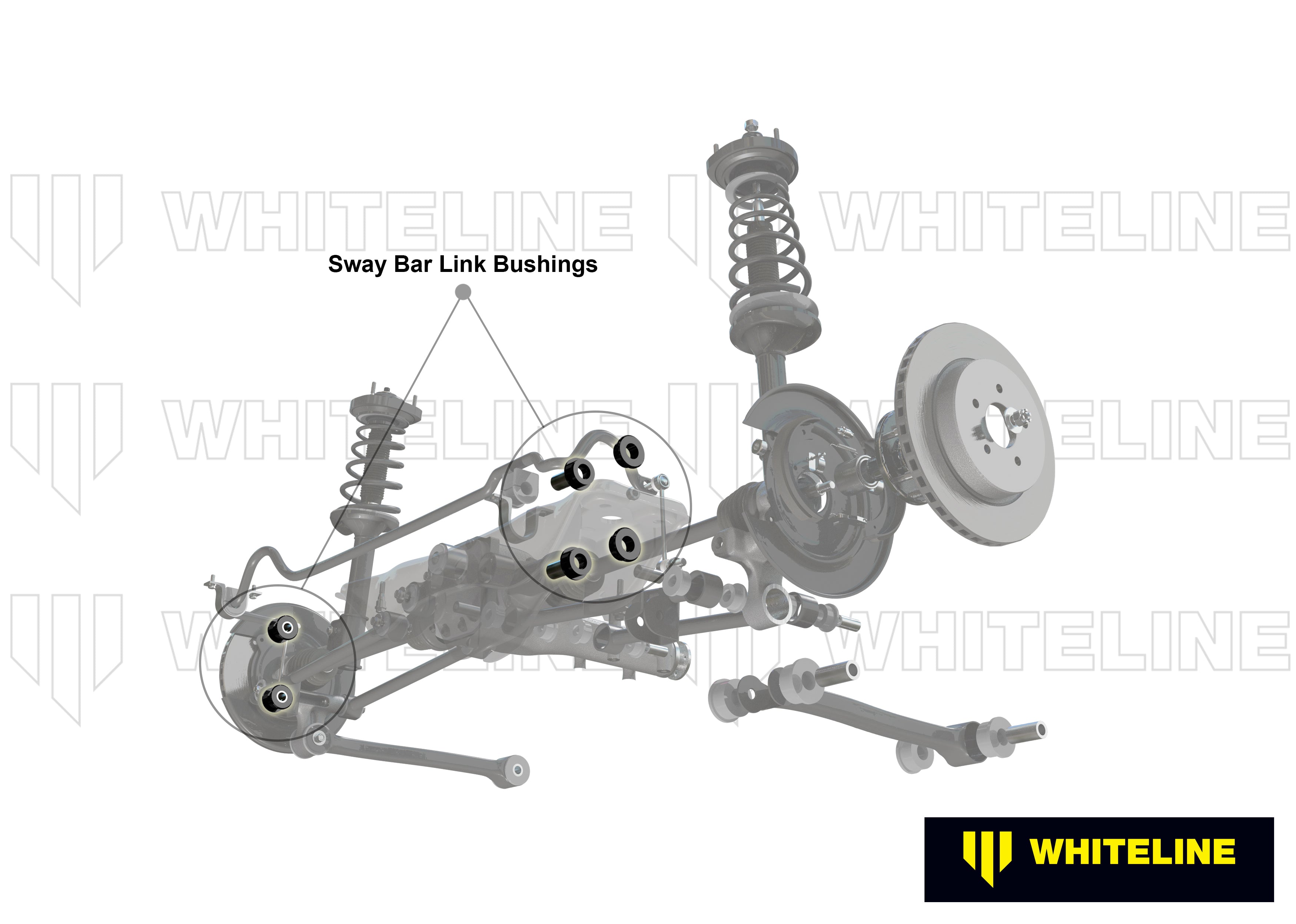 Bieleta antiruliu set bucse Whiteline pentru Subaru Forester - W22260