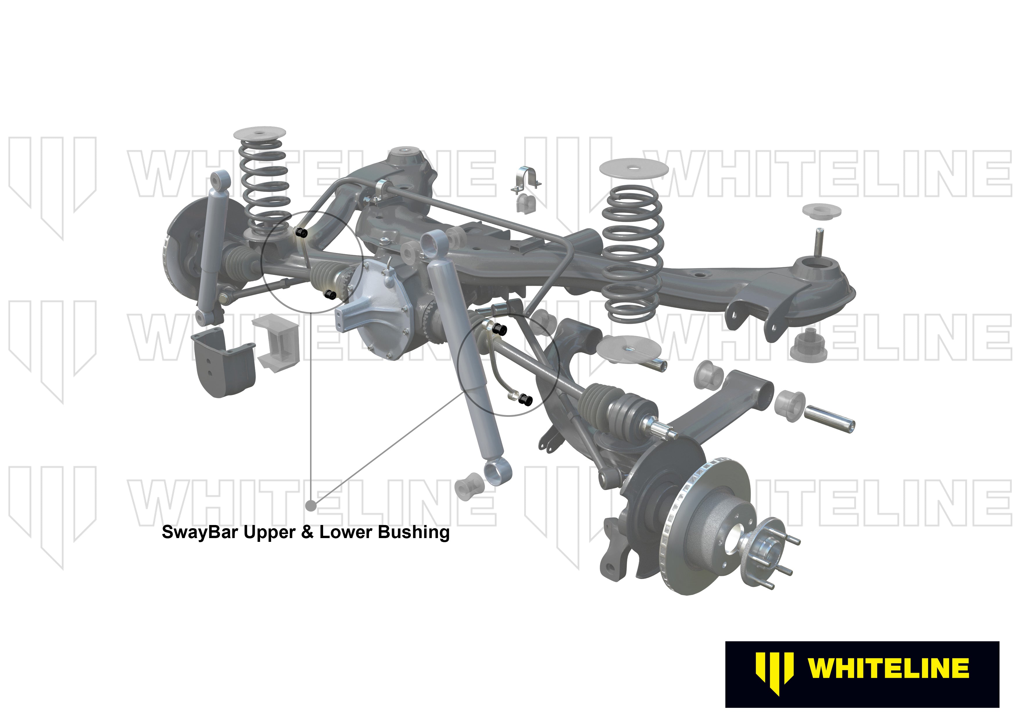 Bieleta antiruliu set bucsi Whiteline pentru Opel Calibra - W23034