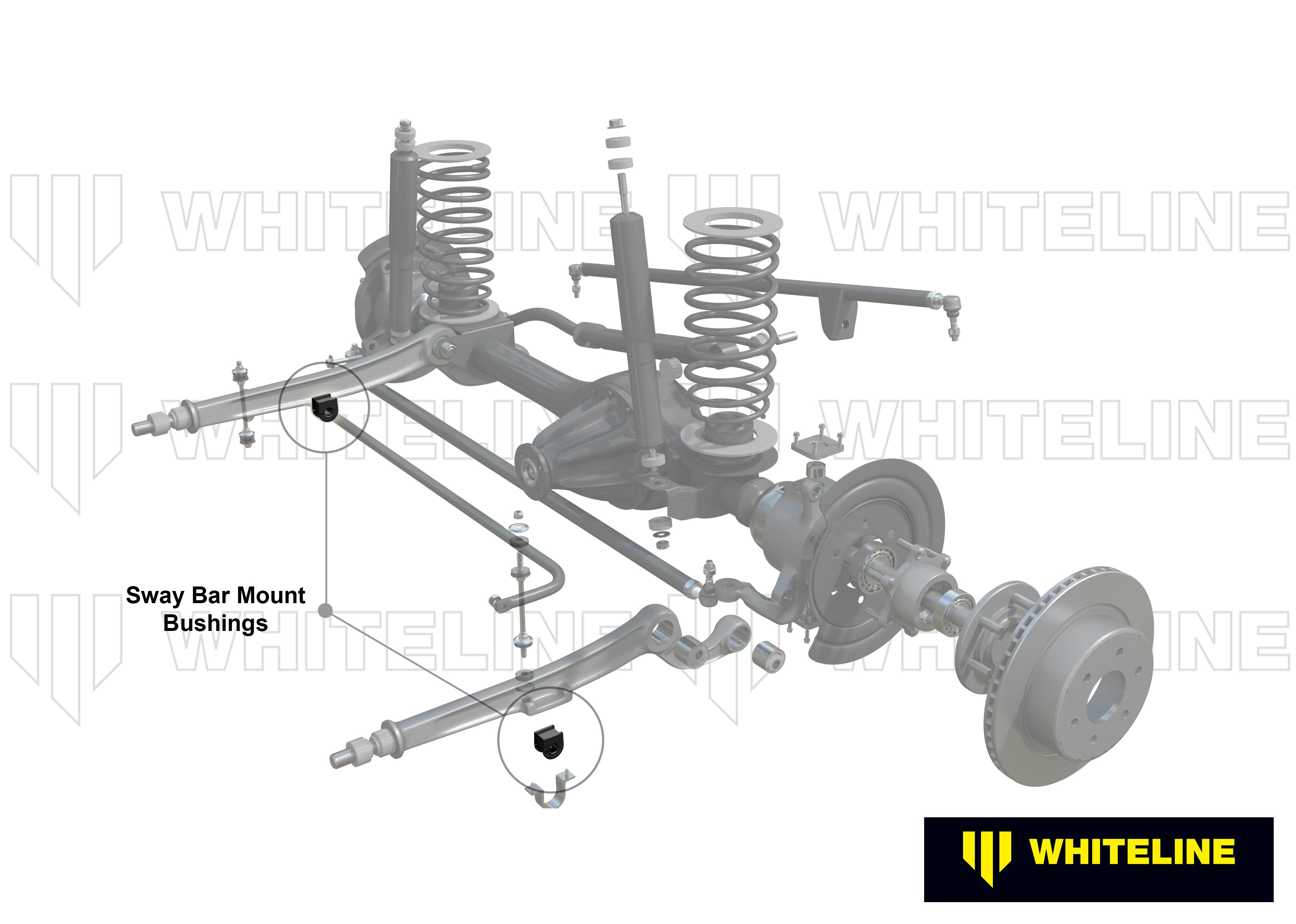 Set bucse suport bara stabilizatoare 23mm Whiteline pentru Infiniti Qx4 / Nissan Pathfinder - W23422