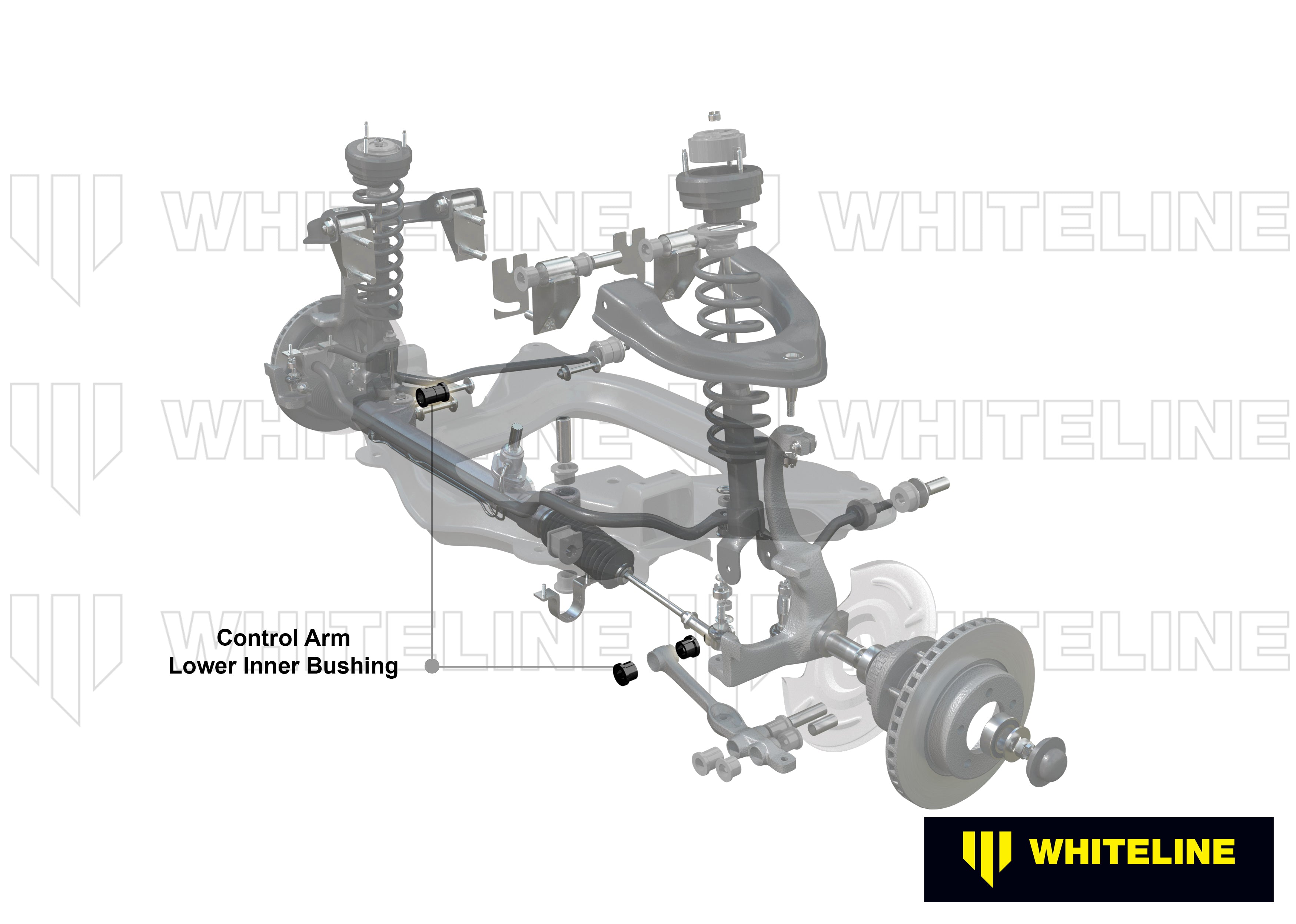Set bucse brat suspensie inferior fata interior Whiteline pentru Mitsubishi Pajero - W51602