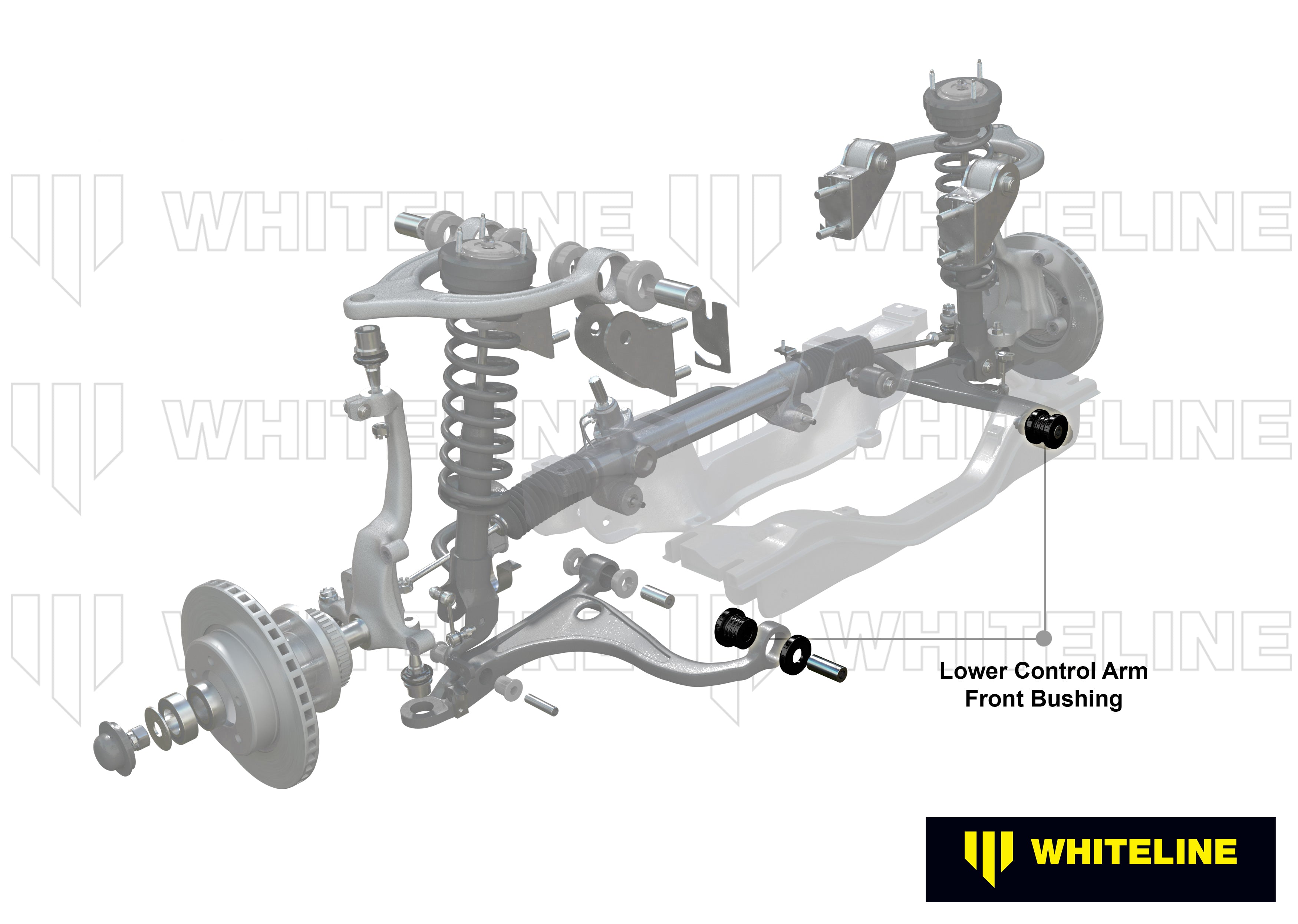 Set bucse brat suspensie inferior fata interior (decalaj dublu) Whiteline pentru Ford Ltd - W52720