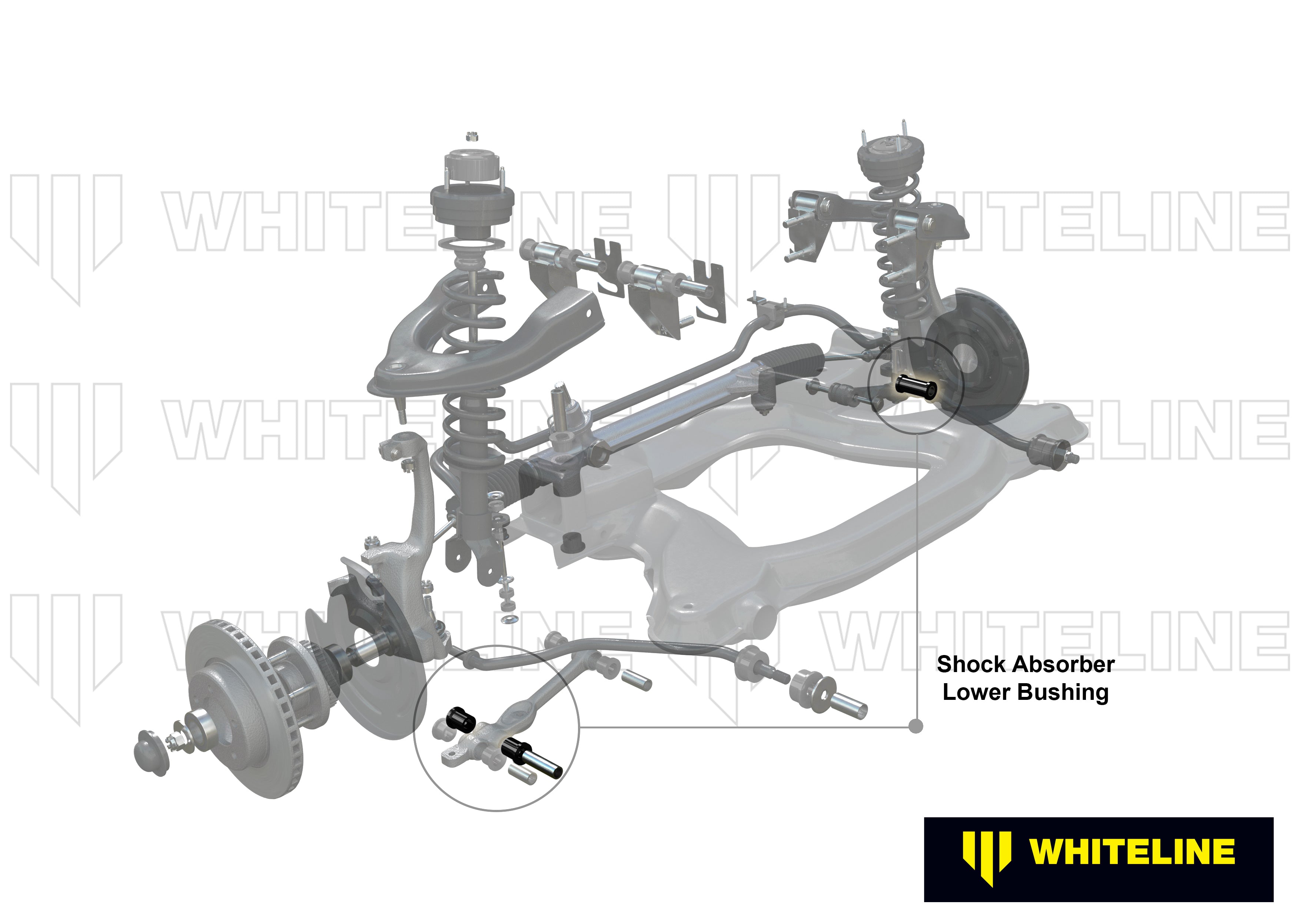Shock absorber to set bucse brat suspensie Whiteline pentru Infiniti G / Nissan 350Z - W52992