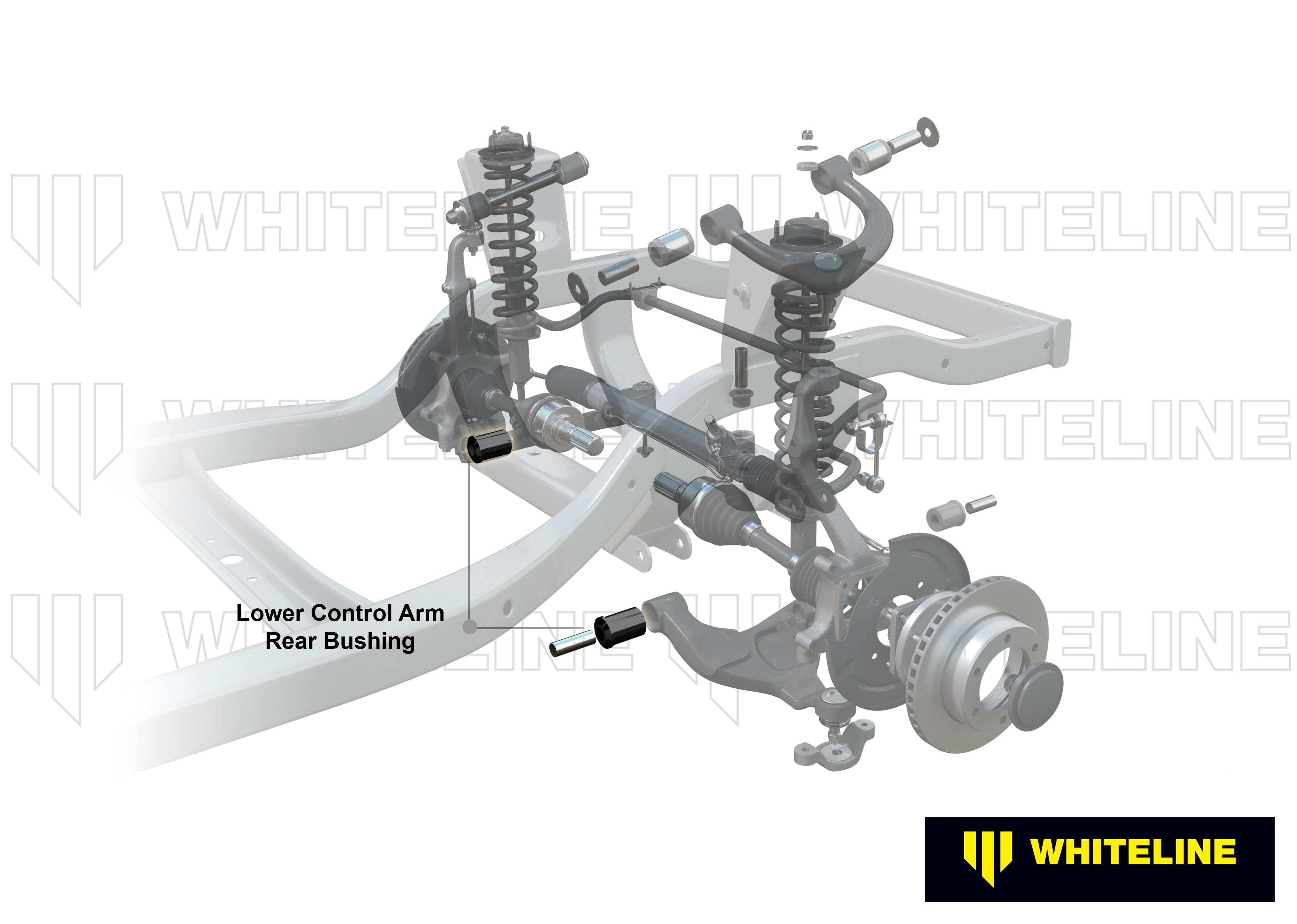 Set bucse brat suspensie inferior spate interior Whiteline pentru Lexus Lx / Toyota Land Cruiser - W53487
