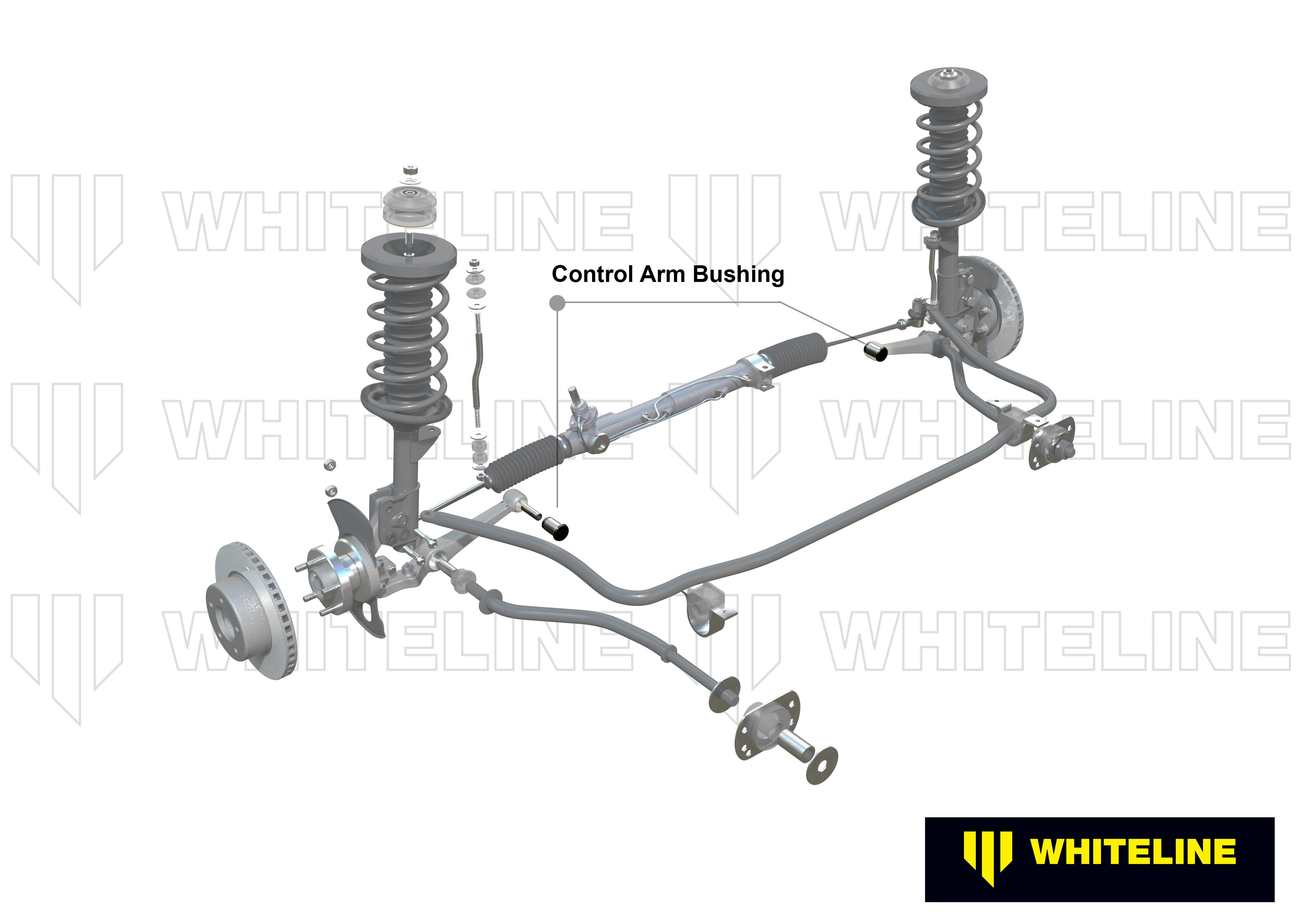 Set bucsi brat suspensie inferior interior Whiteline pentru Kia Rio - W53577