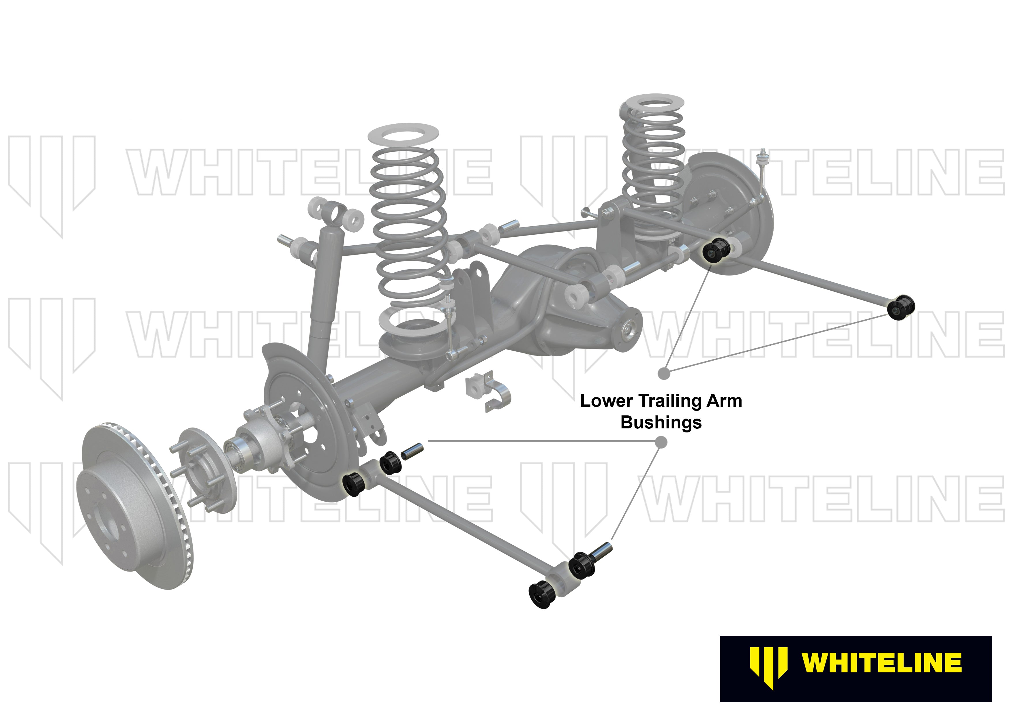 Set bucse brat longitudinal inferior Whiteline pentru Toyota Land Cruiser - W61700A