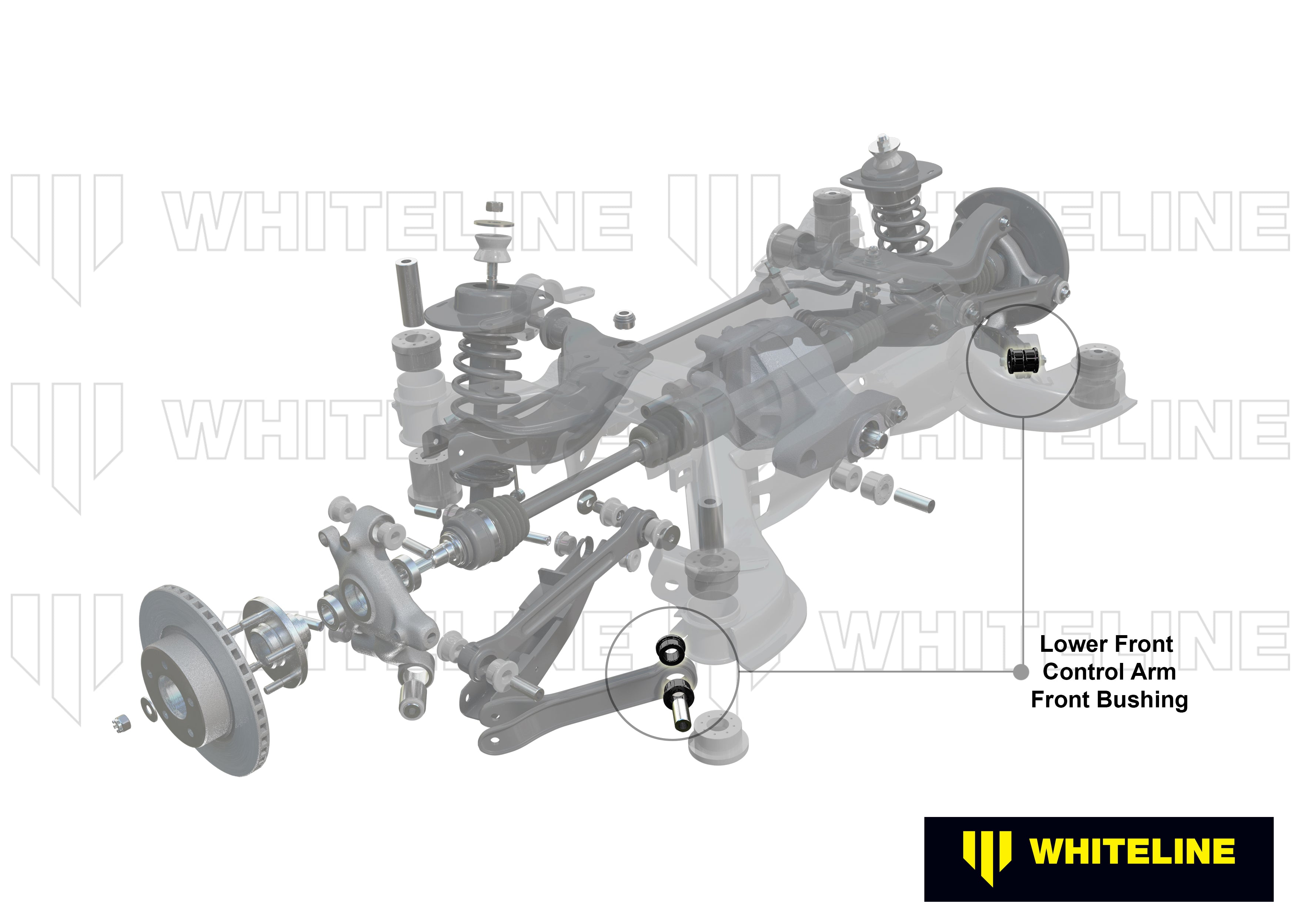 Brat suspensie inferior front inner set bucse Whiteline pentru BMW Seria 1 - W63401