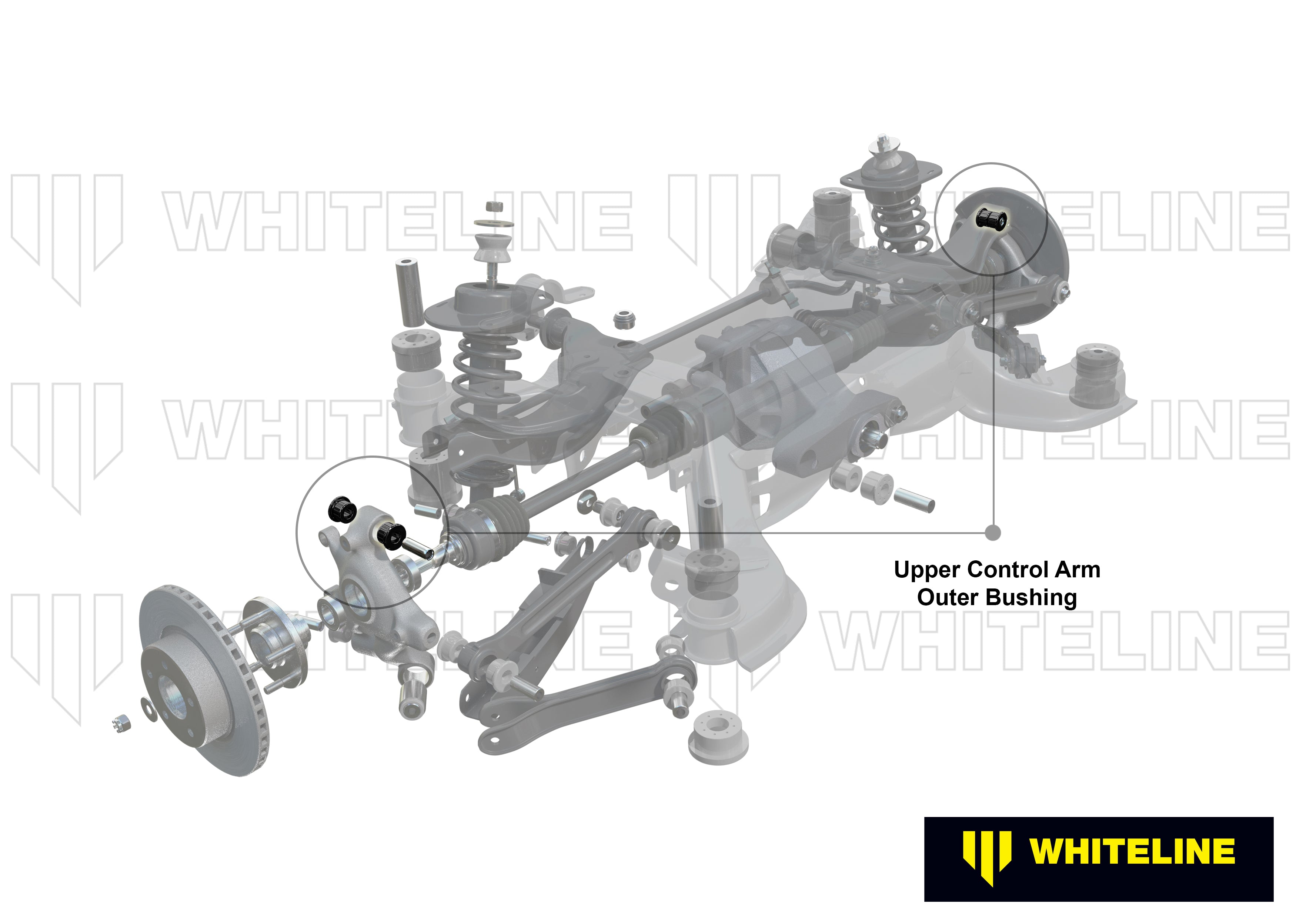 Brat suspensie superior rear outer set bucsi Whiteline pentru Bmw 1 - W63402