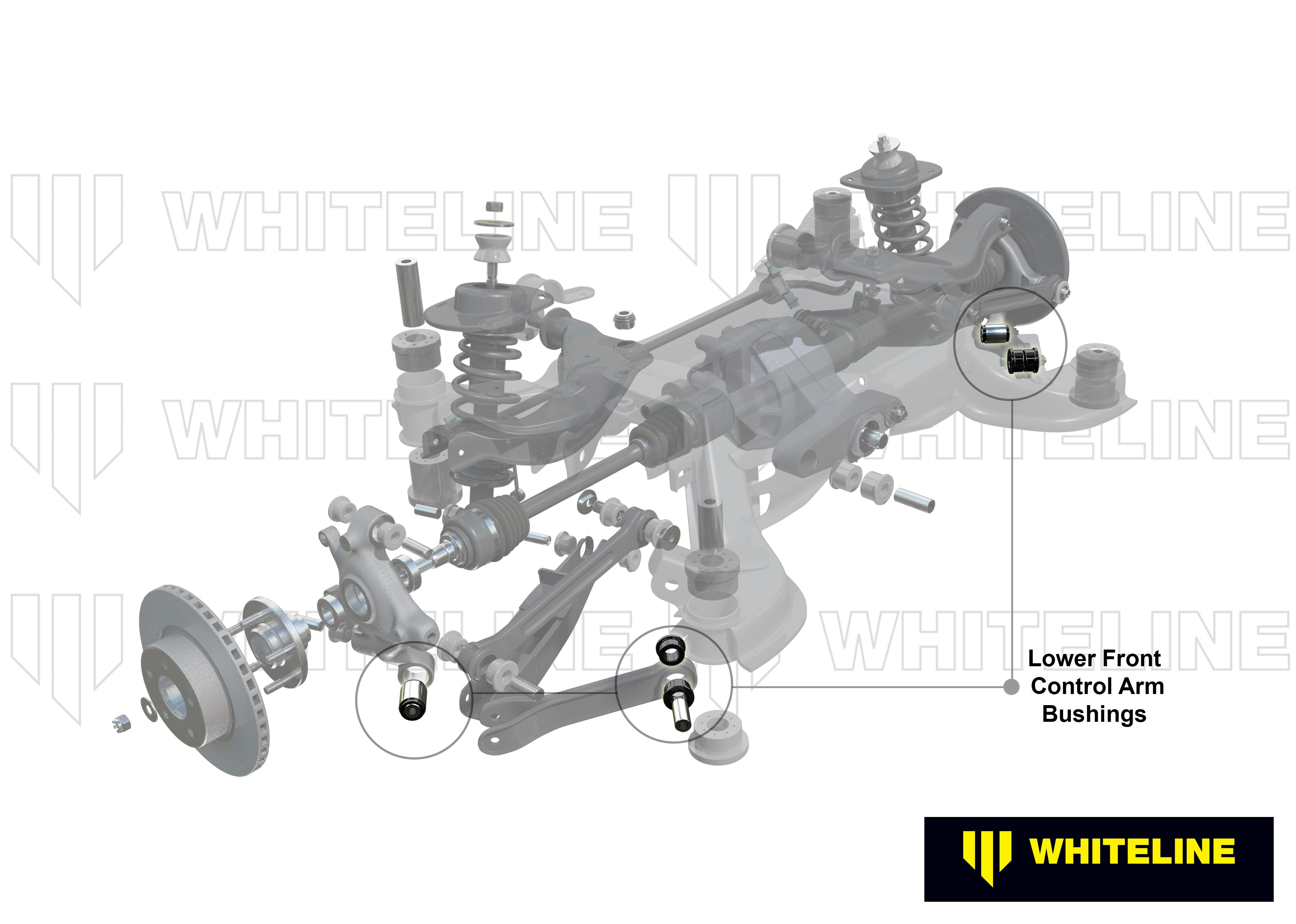 Brat suspensie inferior front set bucse Whiteline pentru Land Rover Discovery - W63422