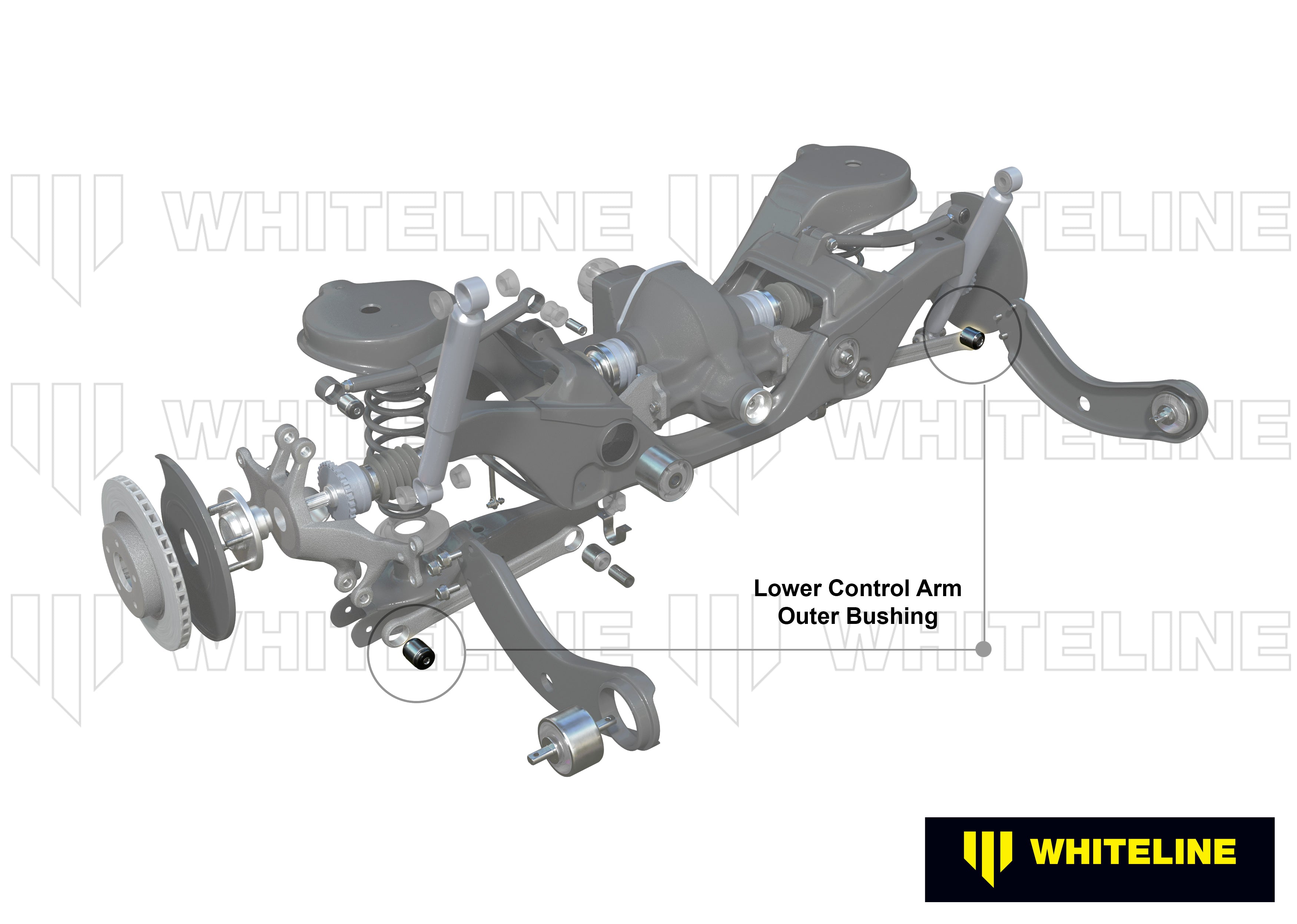 Brat suspensie inferior front outer set bucse Whiteline pentru Audi A3 / Seat Leon / Skoda Octavia / Vw Golf - W63577