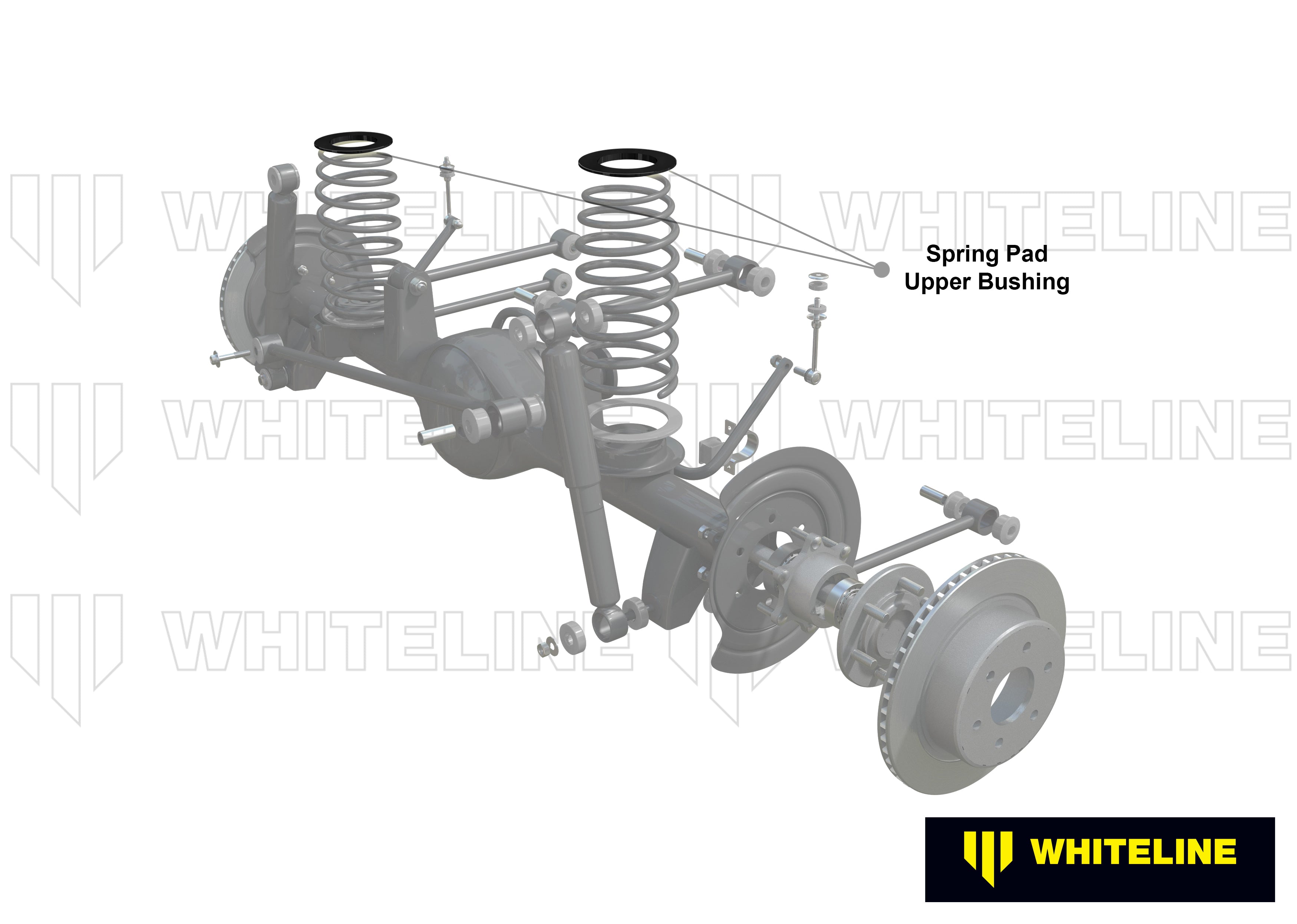 Set inele izolatoare arc suspensie (superioare) Whiteline pentru Jeep Wrangler / Universal Products Coil Spring Pad - Bushings - W73463