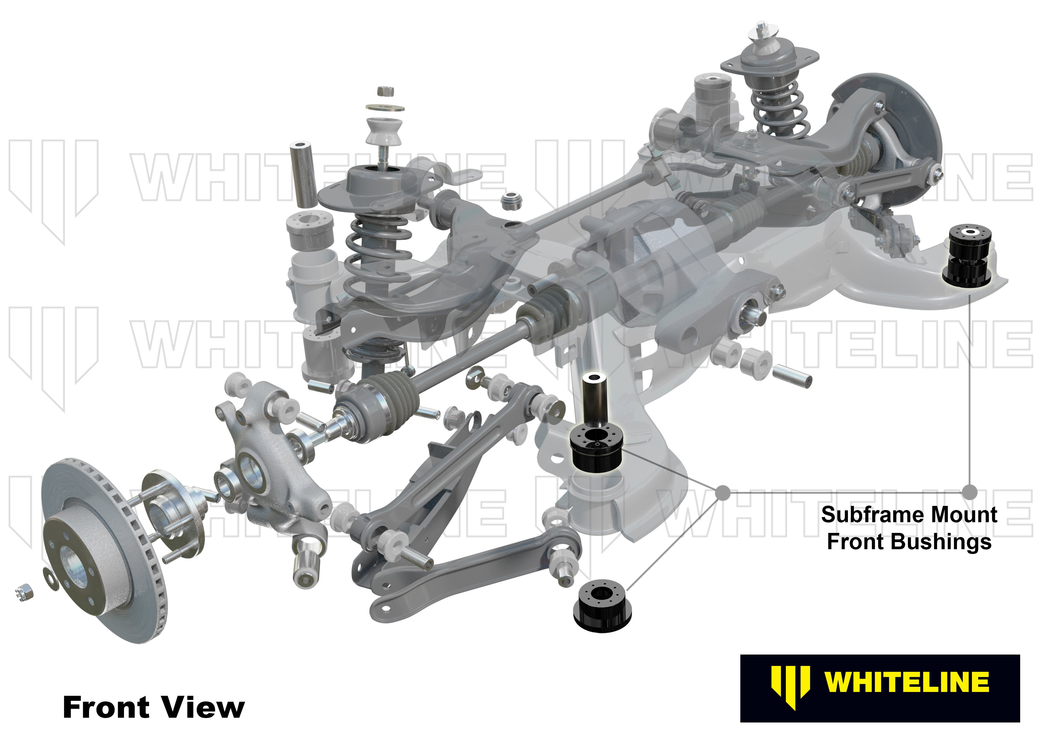 Set bucse punte (subframe) Whiteline pentru Infiniti G / Nissan 350Z - W92994