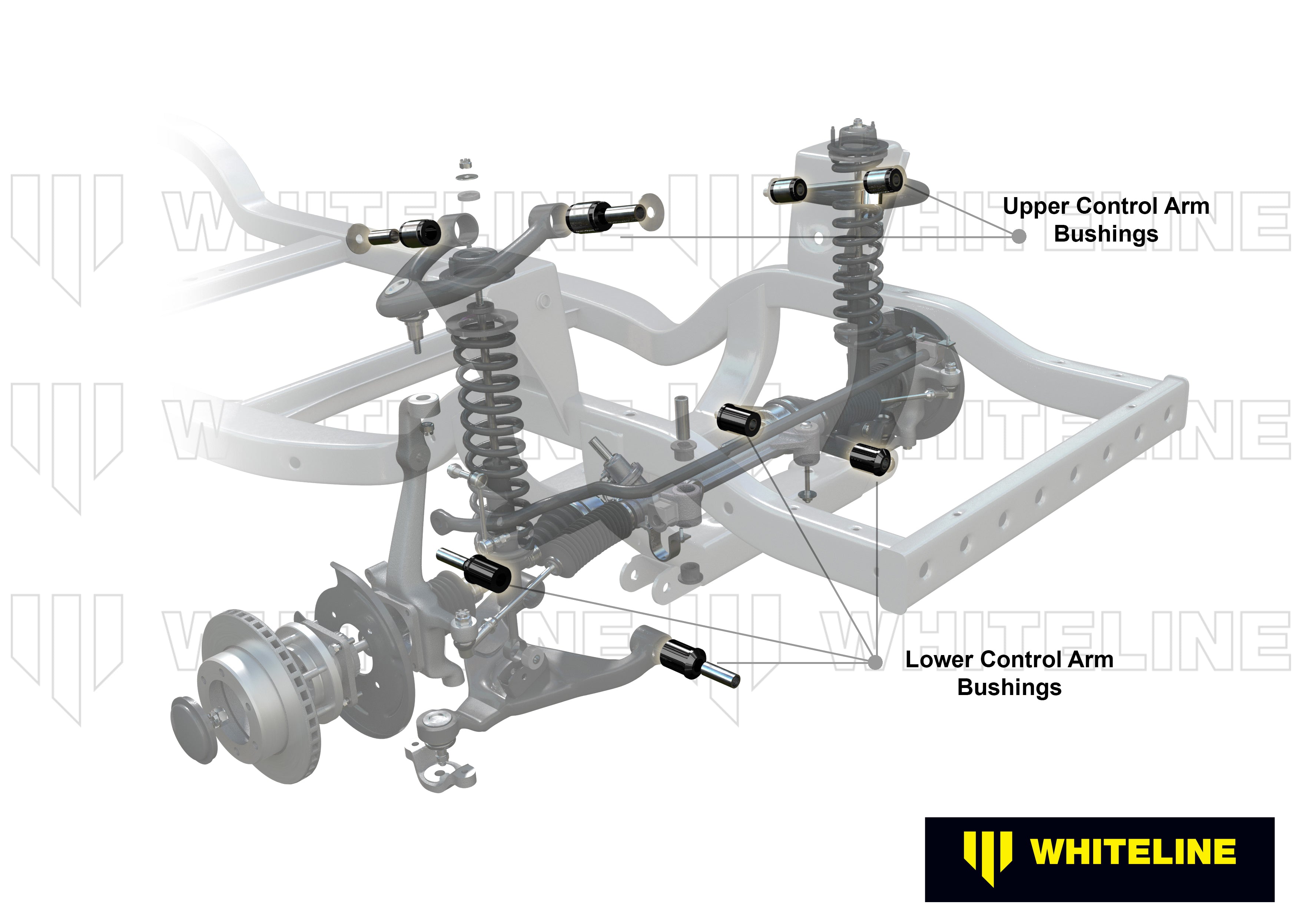 Set bucse brat suspensie Whiteline pentru Ford Everest / Mazda Bt-50 - WEK121