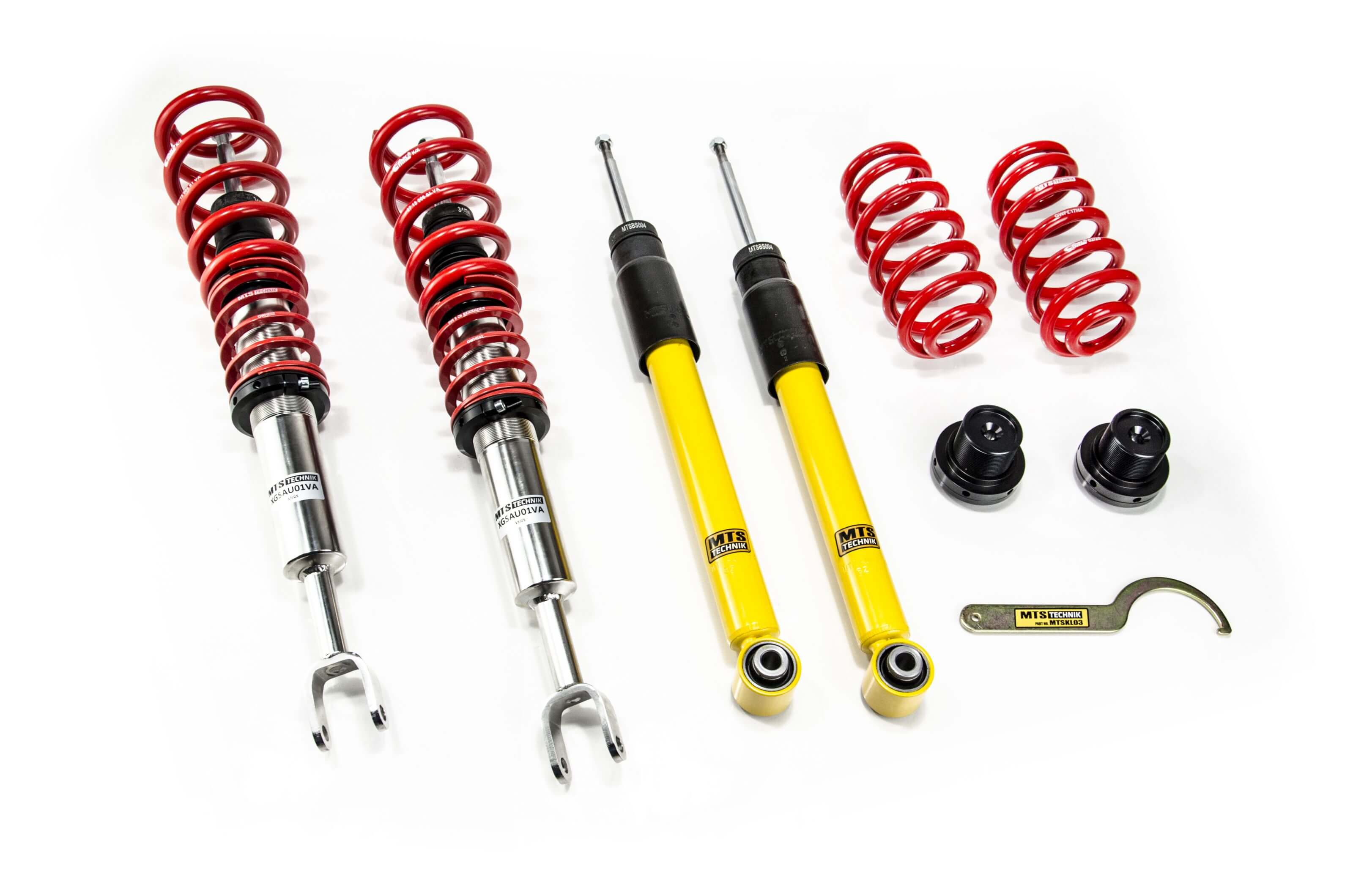 Suspensie Reglabila Coilover MTS Technik Street pentru Audi A4 B6 (8E), A4 B6 Avant (8E) / Seat EXEO (3R), EXEO ST (3R) si altele - XMTSGWAU03
