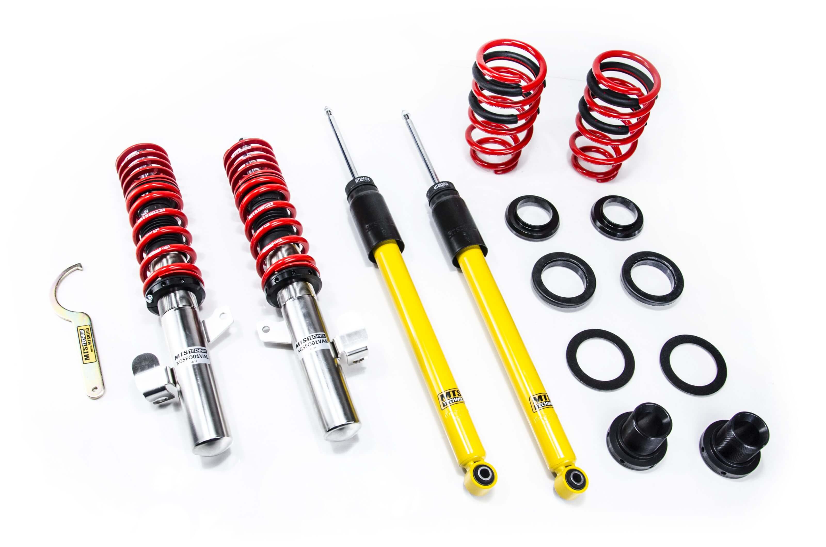 Suspensie Reglabila Coilover MTS Technik Street pentru Ford FOCUS II (DA), FOCUS II Convertible (DA) / Mazda 3 (BK), 3 Saloon (BK) si altele - XMTSGWFO01