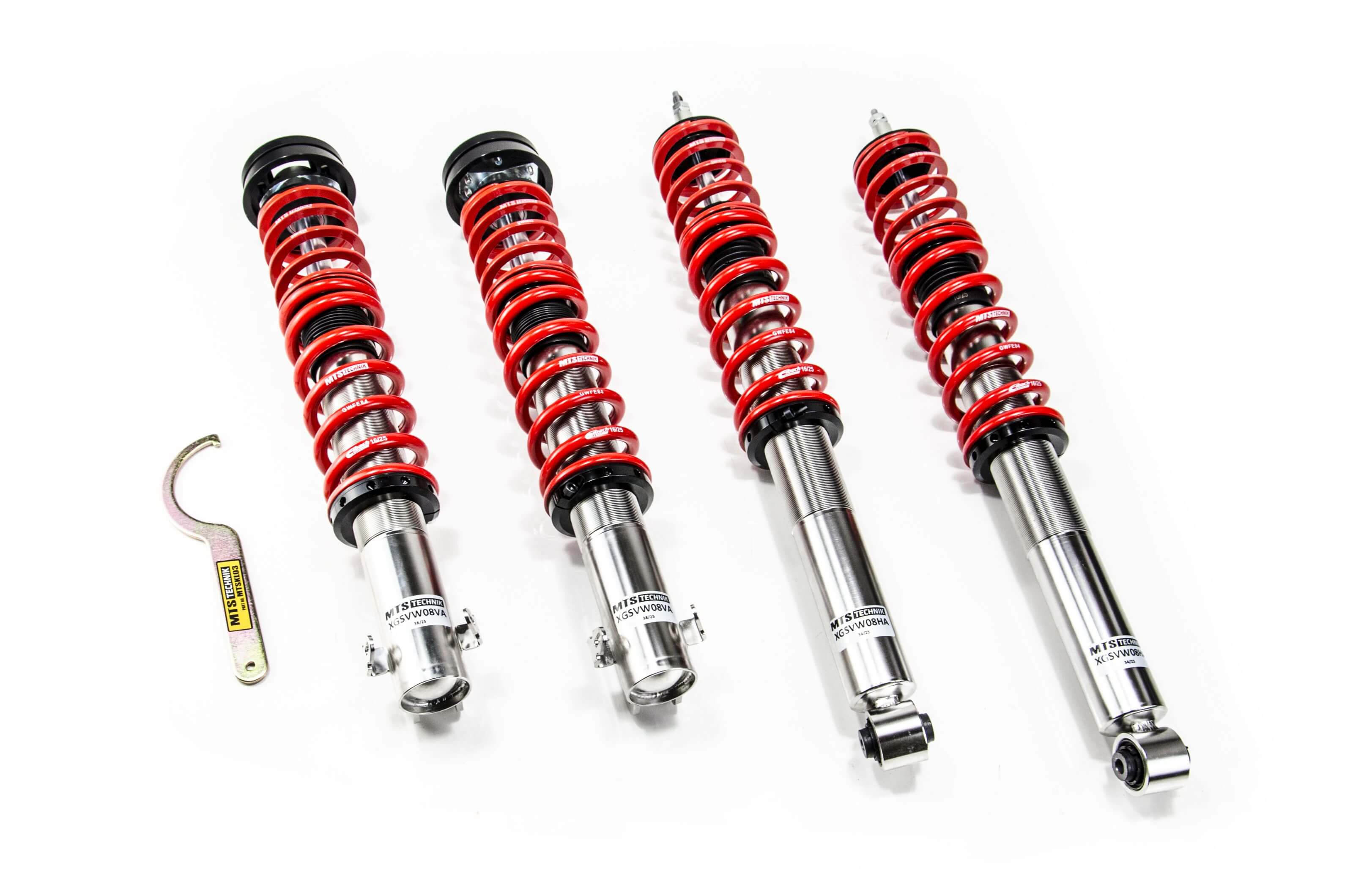 Suspensie Reglabila Coilover MTS Technik Stance pentru Seat TOLEDO I (1L) / Volkswagen CORRADO (53I), GOLF II (19E/1G1) si altele - XMTSGWVW86-S