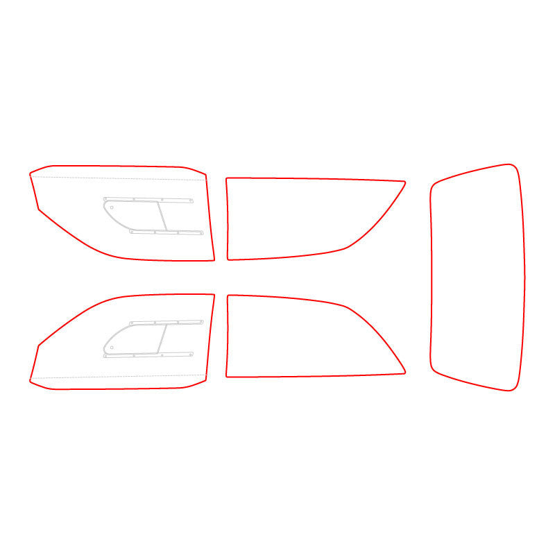 Set 5 Geamuri Policarbonat Seat Ibiza 6K, Slider Optional