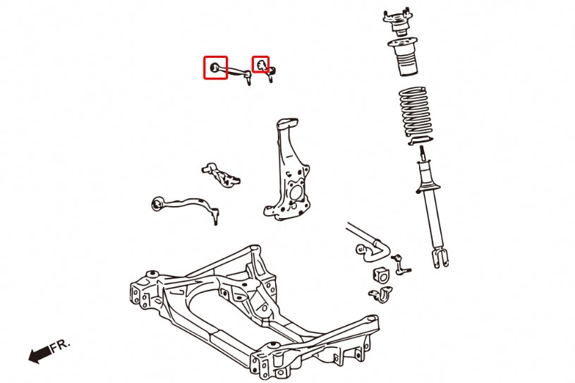 Set bucse brat suspensie superior fata Hardrace pentru Lexus LS - 7832