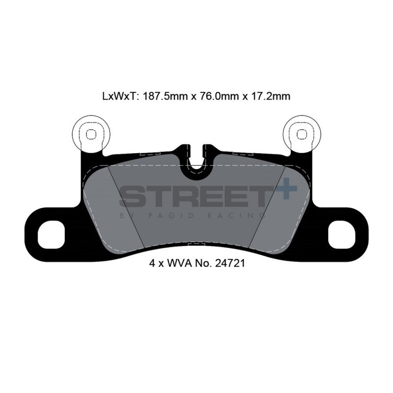 Placute Frana Spate Pagid Street+ T8091 - Volkswagen Touareg, Porsche Cayenne 92A