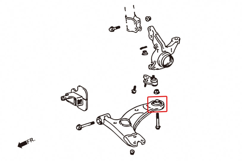 Set bucse brat suspensie inferior fata Hardrace pentru Toyota Corolla - 7281-A