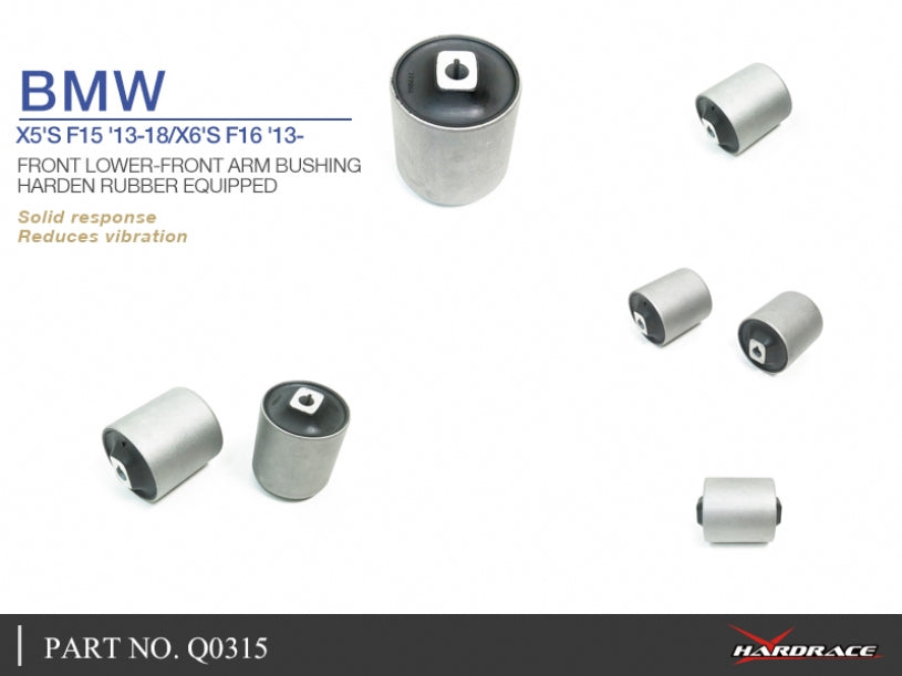 Set bucse brat suspensie inferior fata, capat fata Hardrace pentru BMW X5 / X6 - Q0315