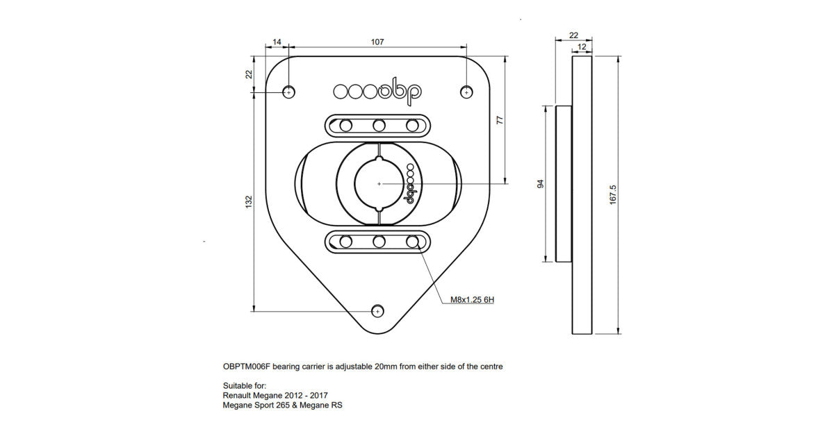 Flanse Amortizor Reglabile Camber pentru RENAULT MEGANE RS 2/3/4 - Set