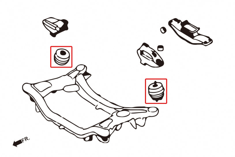 Tampon motor durificat Hardrace pentru Hyundai Genesis - 7391