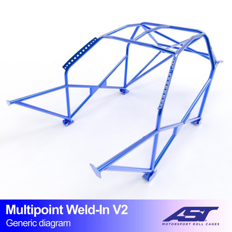 AST Roll Cage V2 10-puncte (Weld-In) pentru BMW (E39) 5-Series 4 usi Sedan