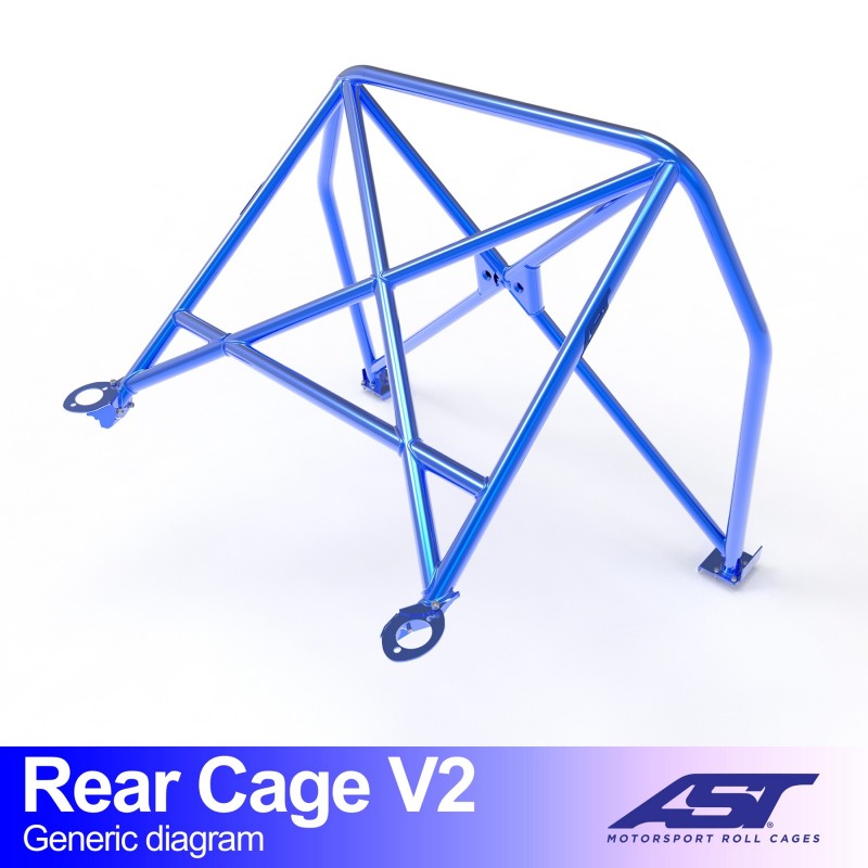 AST Half Cage V2 4-puncte pentru ALFA ROMEO MiTo 3 usi Hatchback