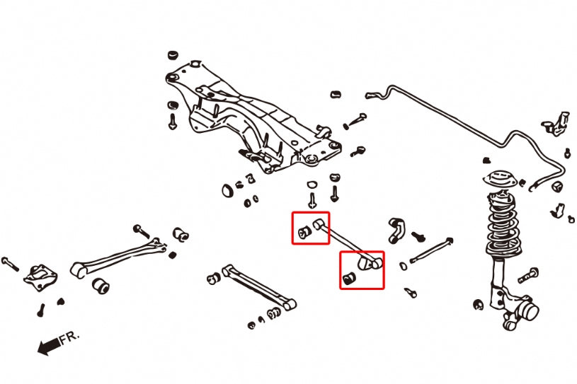 Set bucse brat transversal spate, capat spate Hardrace pentru Subaru Forester / Impreza - 7241