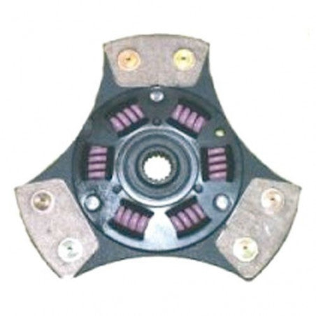 Disc ambreiaj Bratex cerametalic, 3 puck-uri cu cuplare progresivă (6 arcuri) – Citroën AX GT / Peugeot 106 XSI / 205 Rallye, 180mm