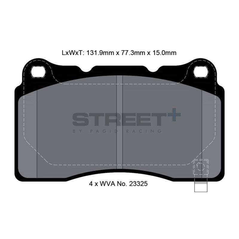 Placute Frana Fata Pagid Street+ T8026 - Honda Civic FK2 Type-R