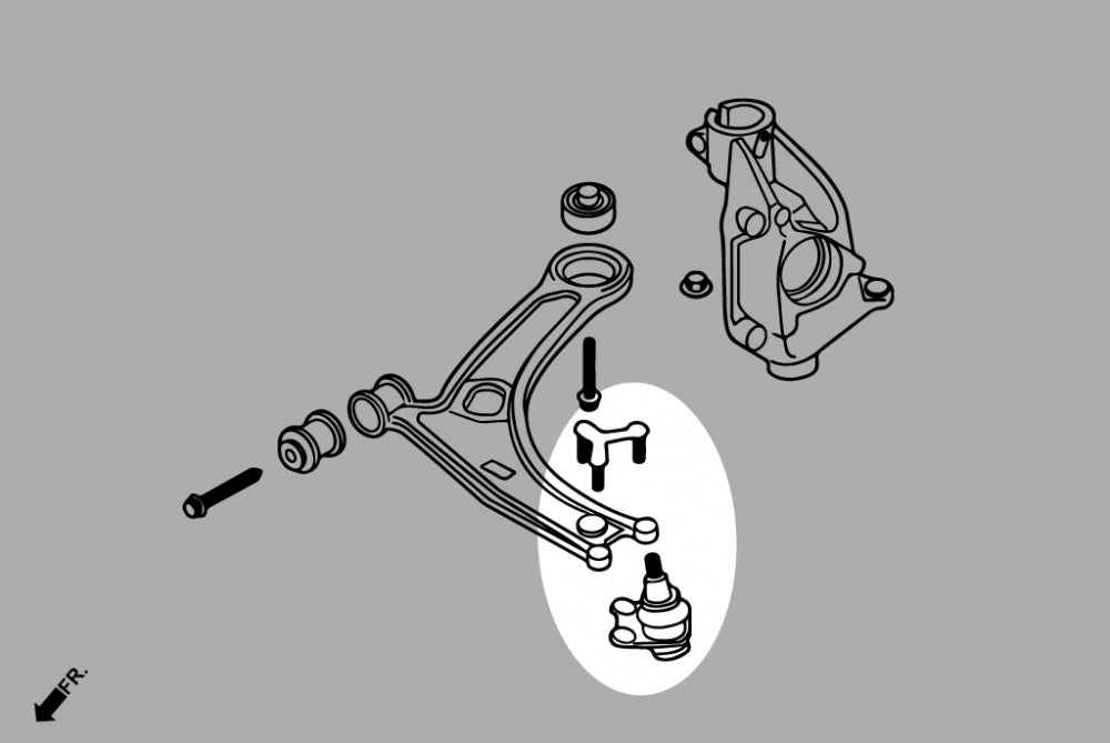 Pivot brat suspensie inferior fata Hardrace pentru Audi TT - Q1069