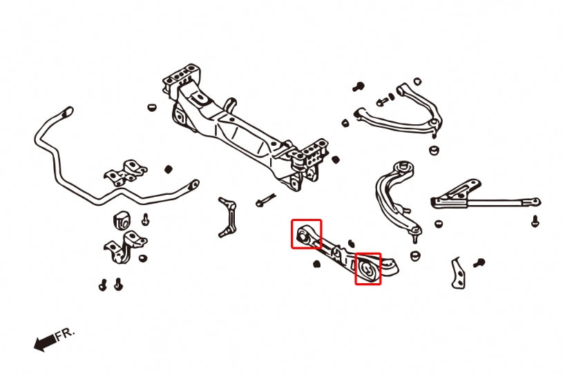 Set bucse brat suspensie inferior fata Hardrace pentru Infiniti G / Nissan 350Z - 6822