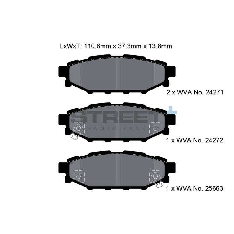 Placute Frana Spate Pagid Street+ T8065 - Subaru BRZ