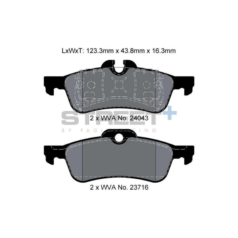 Placute Frana Spate Pagid Street+ T8184 - Mini R50