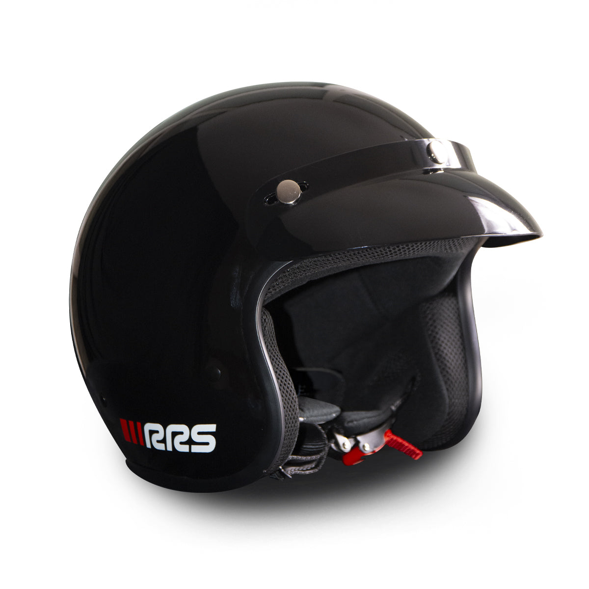 Casca Jet RRS (Negru Lucios) – Trackday, Karting & Moto